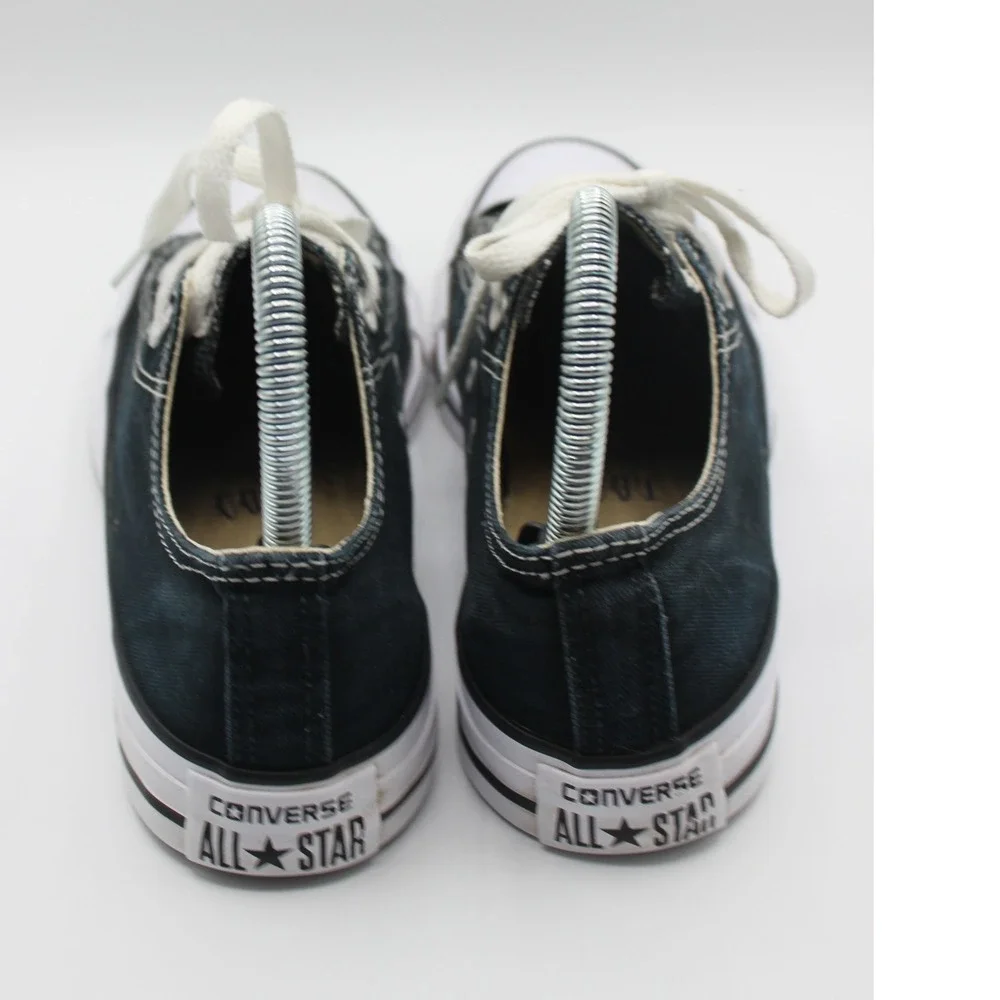 Converse Chuck Taylor All Star Low Top Black Canvas Sneakers Mens 6 Womens 8 - Picture 4 of 7